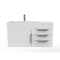 Castello Usa Amazon 36" Wall Mounted White Vanity With White Top And Brushed Nickel Handles CB-MC-36W-BN-2056L-WH - alternate 1